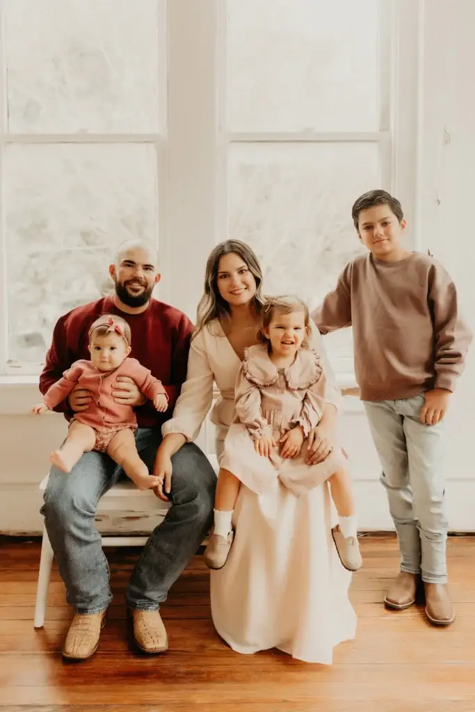 Tommy and his family portrait